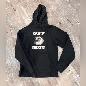 Get Buckets Black Basketball Sweatshirt